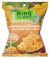 Кокосовые чипсы KING ISLAND с карамелью ,40 гр 
